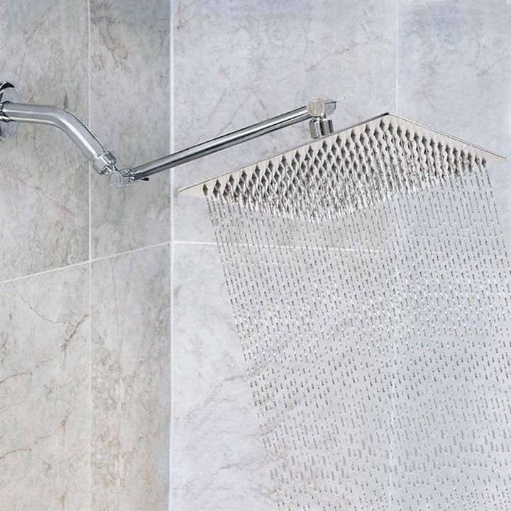 BowLift | Stainless Steel Fixed Shower Head Rainfall Wall Mounted Shower Head with Extension Arm
