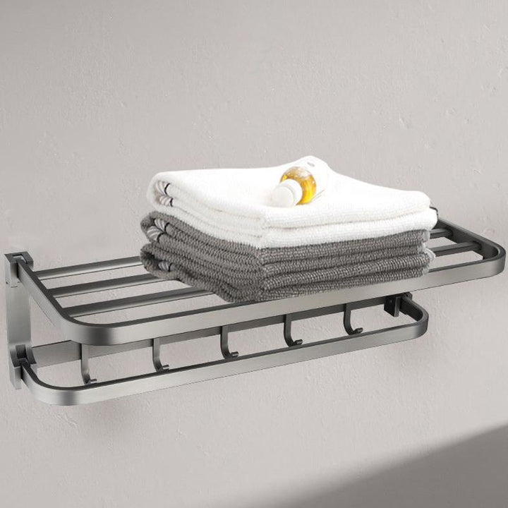 BowLift | Contemporary Metal 6-piece Bathroom Accessory Set with Bathroom Shelf