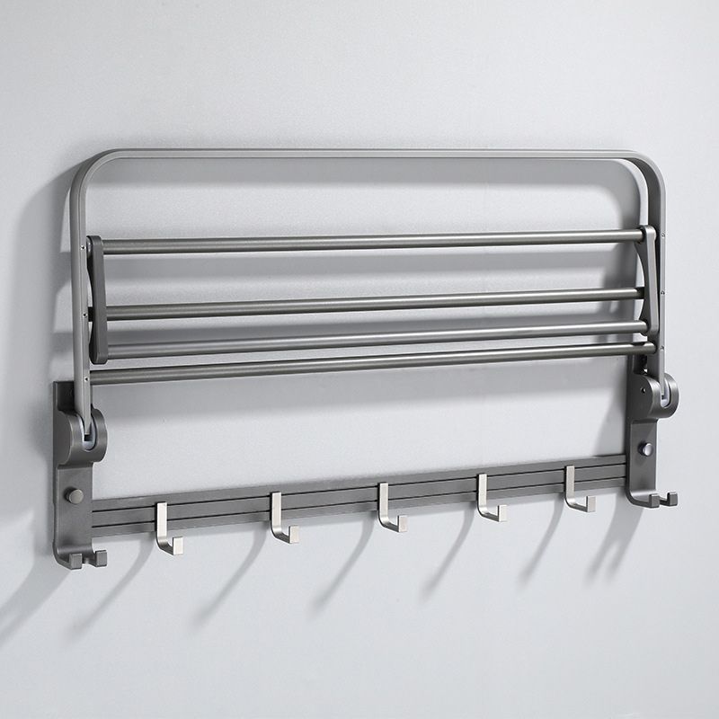 BowLift | Contemporary Gray Bathroom Hardware Set Bathroom Shelf/Towel Bar Including Bathroom Set