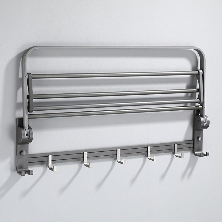 BowLift | Contemporary Gray Bathroom Hardware Set Bathroom Shelf/Towel Bar Including Bathroom Set