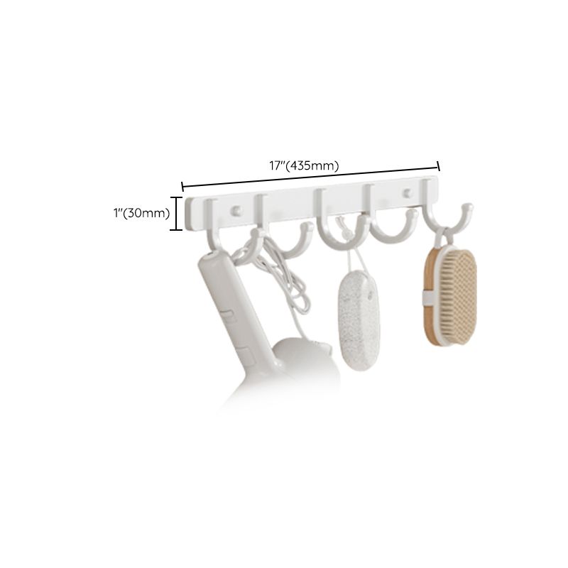 BowLift | Contemporary Bathroom Hardware Set in White with Bath Shelf/Towel Holder/Paper Holder