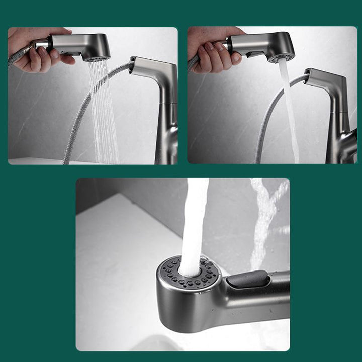 BowLift | Pull-out Vessel Faucet Modern Sink Faucet with a Single Lever Handle