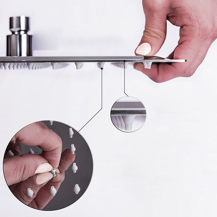 BowLift | Contemporary Shower Combination Dual Shower Head Ceiling Mounted Metal Square Shower Head
