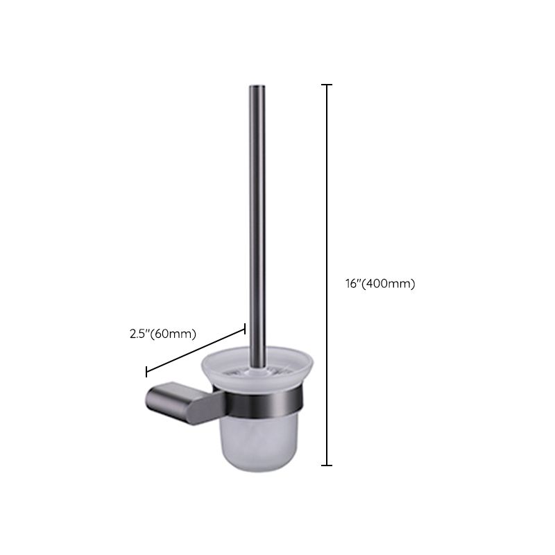 BowLift | Dark gray modern bathroom accessory set stainless steel bathroom accessory set