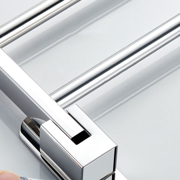 BowLift | Chrome Modern Bathroom Hardware Set Stainless Steel Towel Hook/Towel Rail & Bathroom Shelf
