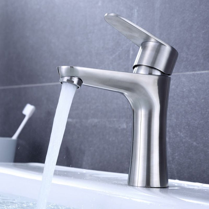 BowLift | Modern Basin Tap Monochrome Center Mount Low Arc Faucet for Bathroom
