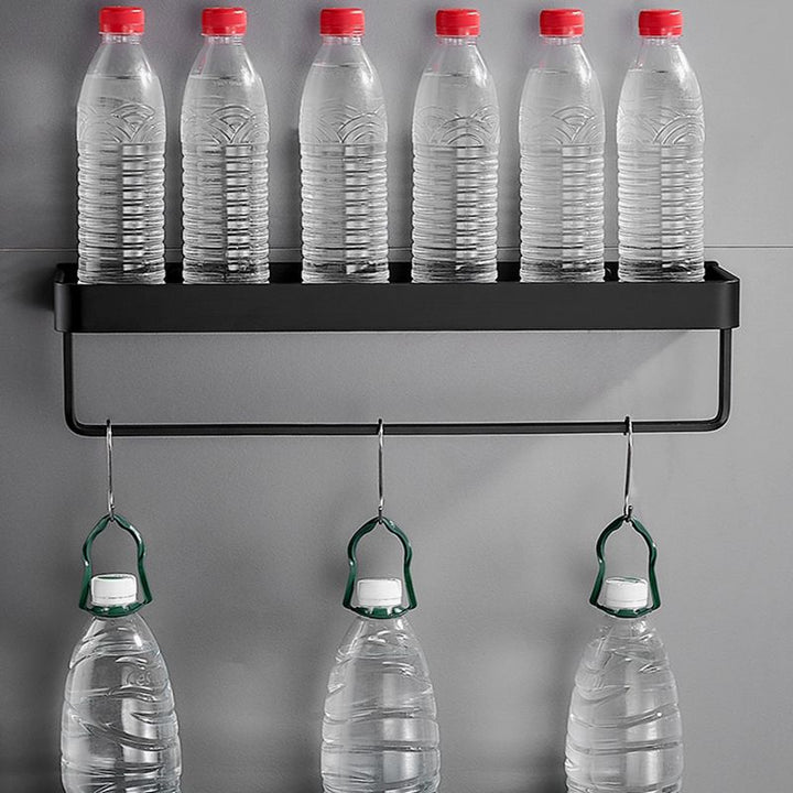 BowLift | Matt Black Bathroom Set Modern 1/2 - Piece Stainless Steel Bath Rack