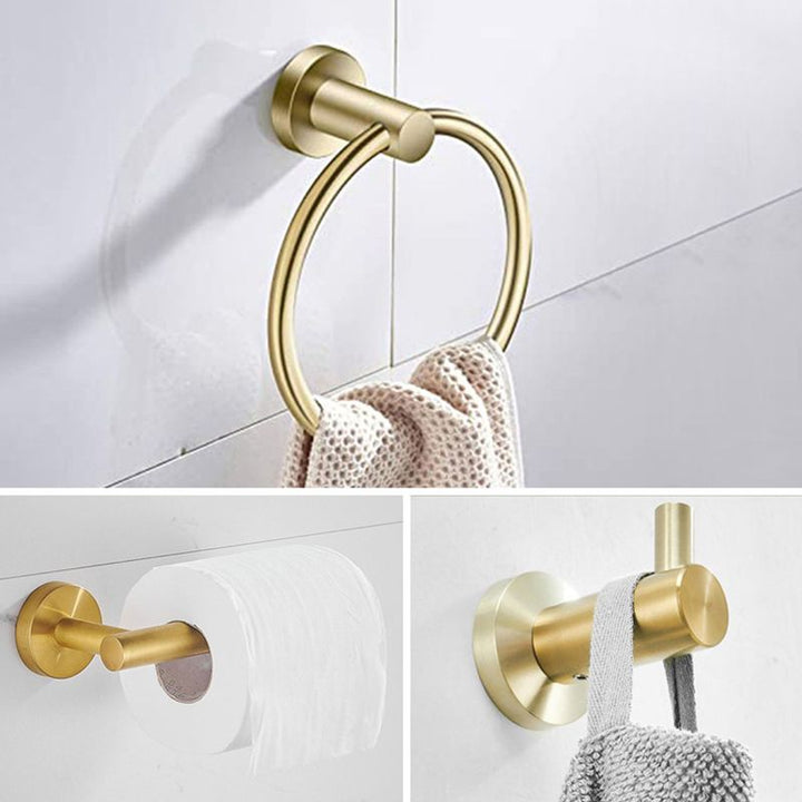 BowLift | Stainless Steel Bathroom Set 3-piece Modern Style Simple Bathroom Accessories Set