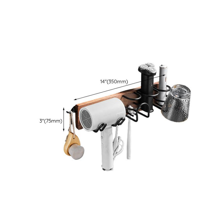 BowLift | Wood & Aluminum Bathroom Set Brown Bathroom Accessory Set