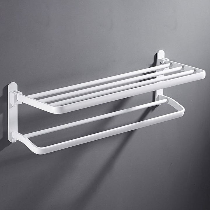 BowLift | White Bathroom Accessories Hardware Set Modern Bathroom Accessories Set, Towel Holder