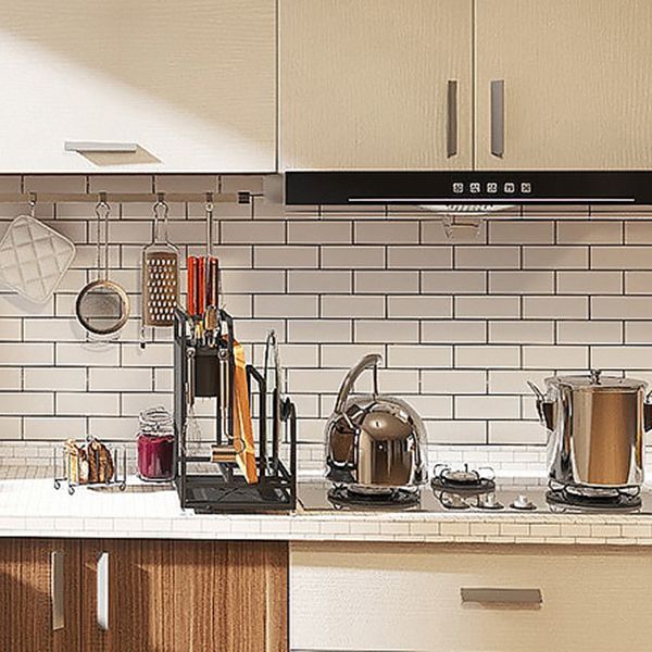 BowLift | White Peel & Stick Tile Mirror Plastic Grid Wallpaper for Kitchen and Bathroom