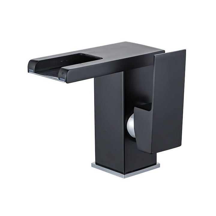 BowLift | Waterfall basin mixer tap square lever handle with LED three-color light