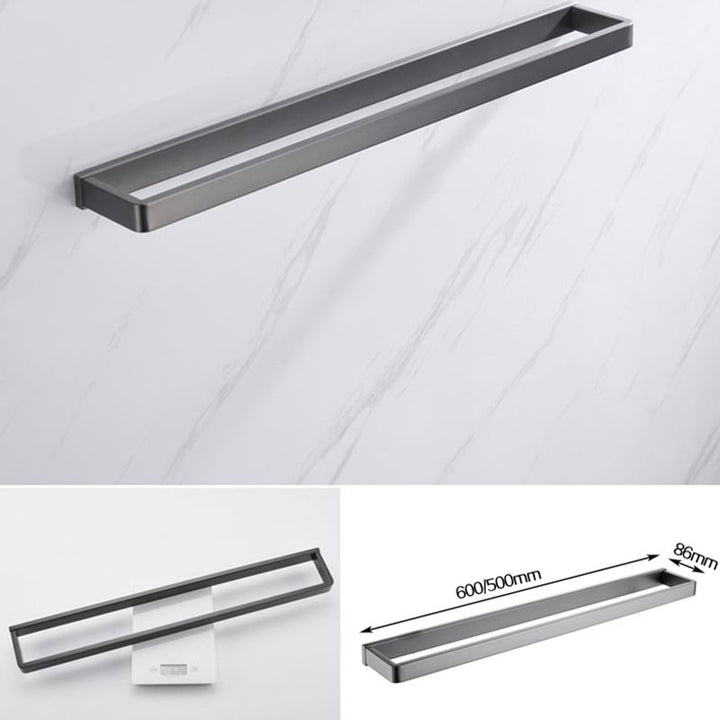 BowLift | Gray 5-piece modern bathroom accessory set made of stainless steel