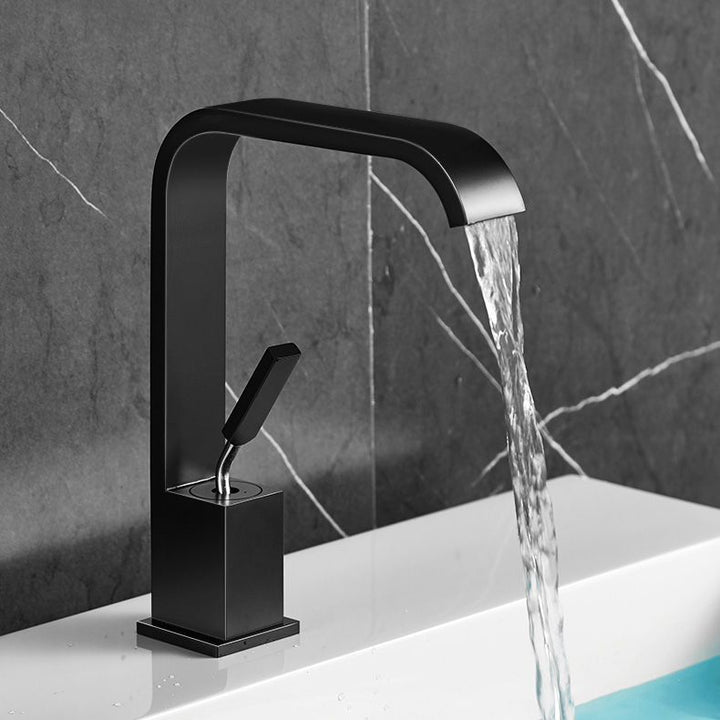 BowLift | Unique Sink Faucet Bathroom Brass Solid Color Waterfall Spout Faucet