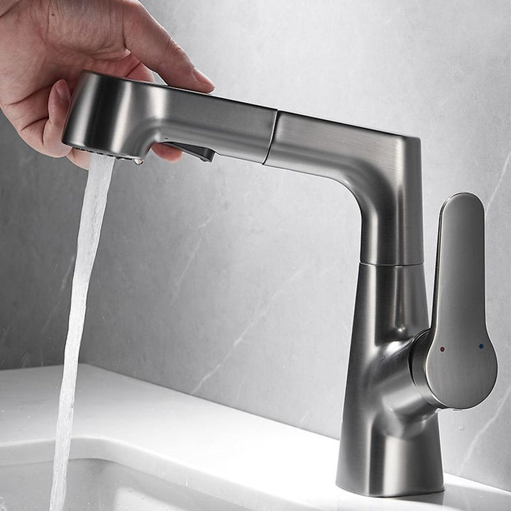 BowLift | Extendable Vessel Water Tap Modern Sink Faucet with a Lever Handle