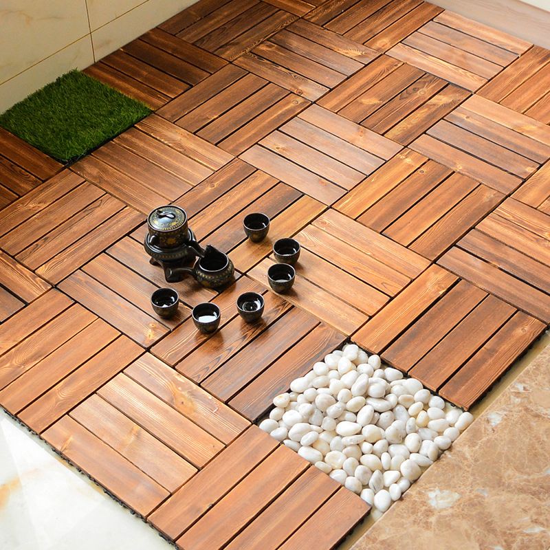 BowLift | Wood Deck/Patio Floor Tiles with Click Installation Floor Slabs Tiles