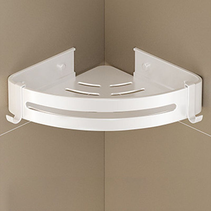 BowLift | Modern white finish bathroom shelf rectangular & triangular bathroom hardware set