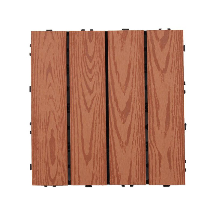 BowLift | Square Click Patio Floor Tiles Stripe Pattern Tile Set Floorboard