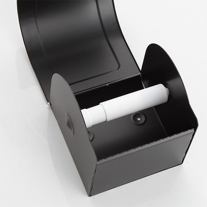 BowLift | Modern Matt Black Bathroom Shelf Paper Holder Bathroom Accessory Set