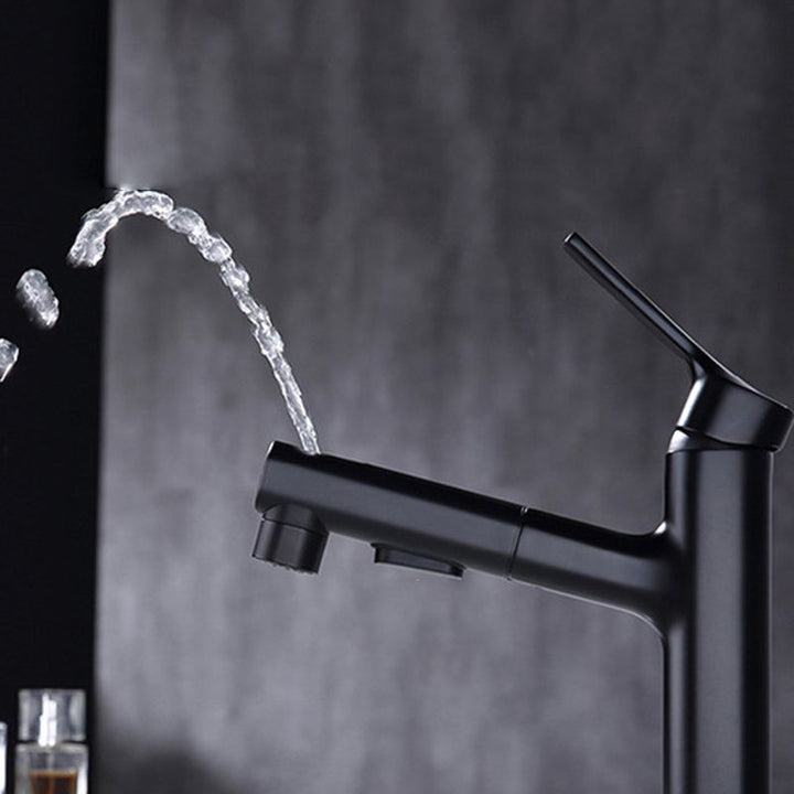 BowLift | Round Vessel Sink Bathroom Faucet Simple Style Faucet with Brass Material