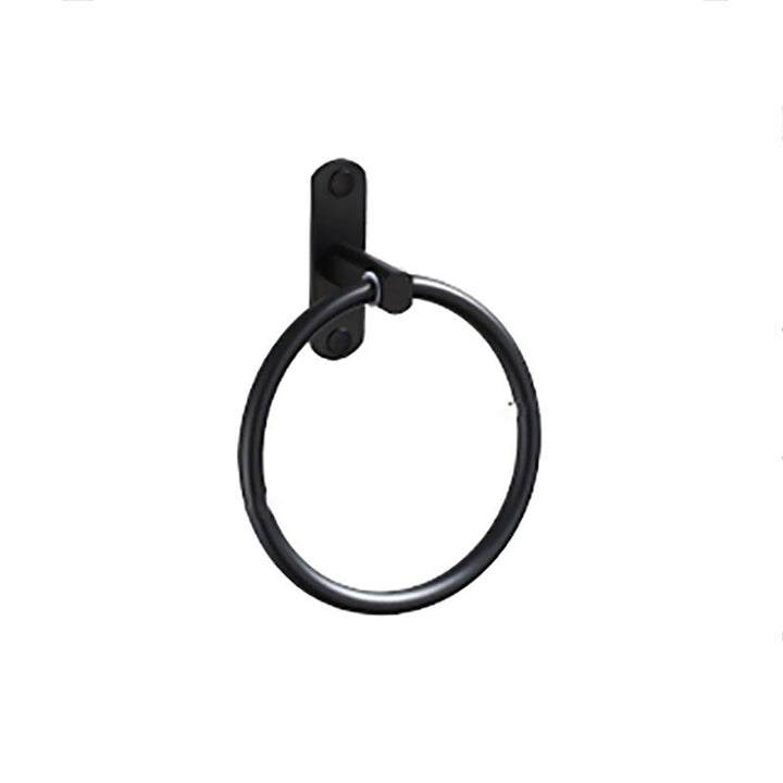 BowLift | Contemporary Bathroom Accessory Set Black Surface Bathrobe Hook/Towel Ring Bar