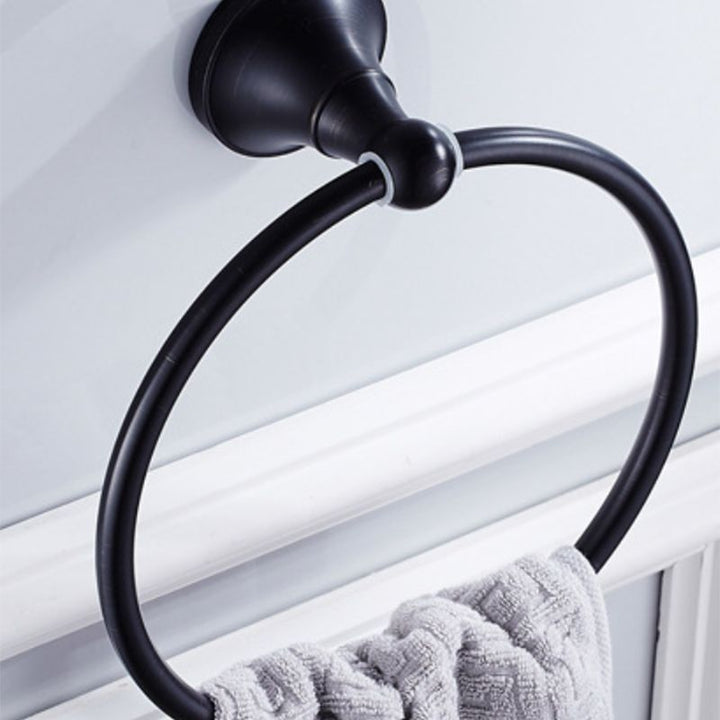 BowLift | Metal Bathroom Set 4-piece Traditional Style Black Bathroom Accessory Set