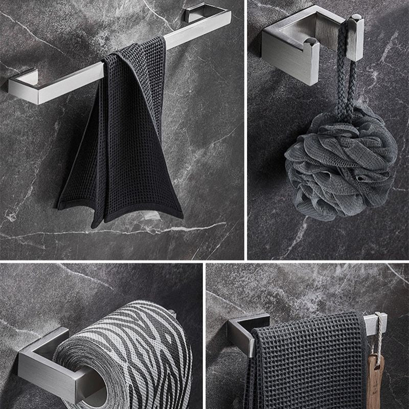 BowLift | Stainless Steel Bathroom Set 4-Piece Modern Style Simple Bathroom Accessory Set