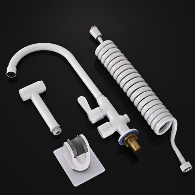 BowLift | Single Cold Water Valve Uniform Color High Arc Deck Mounted Bathtub Faucet