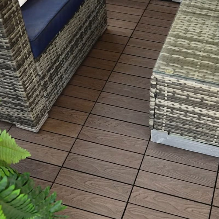BowLift | Striped pattern terrace tiles interlocking tiles kit outdoor patio