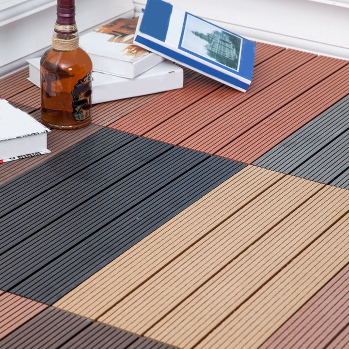 BowLift | 12" X 24" Deck/Pavement Floor Tiles 4-Slat Decking Tiles