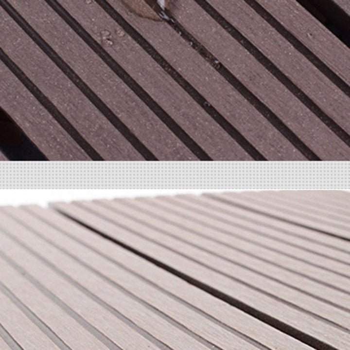 BowLift | 12" X 12" 4-Slat Square Deck/Patio Floor Tiles Snap Installation Floor Plank Tiles
