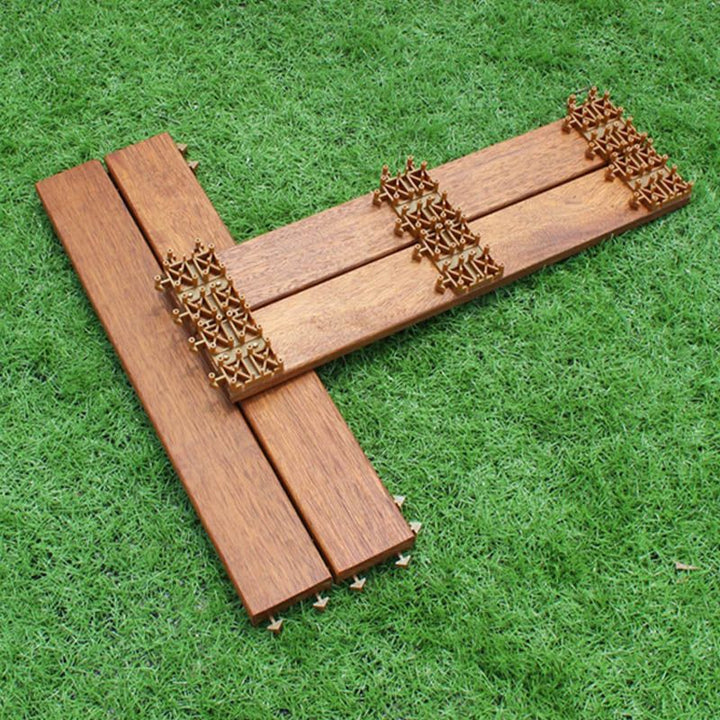 BowLift | Basic Wood Tile Set Composite Layable Patio Tiles