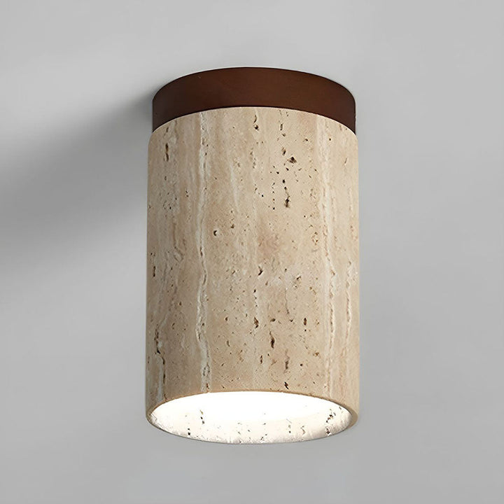 BowLift | Ceiling Light Wood Cylinder Flush Mount Fixture