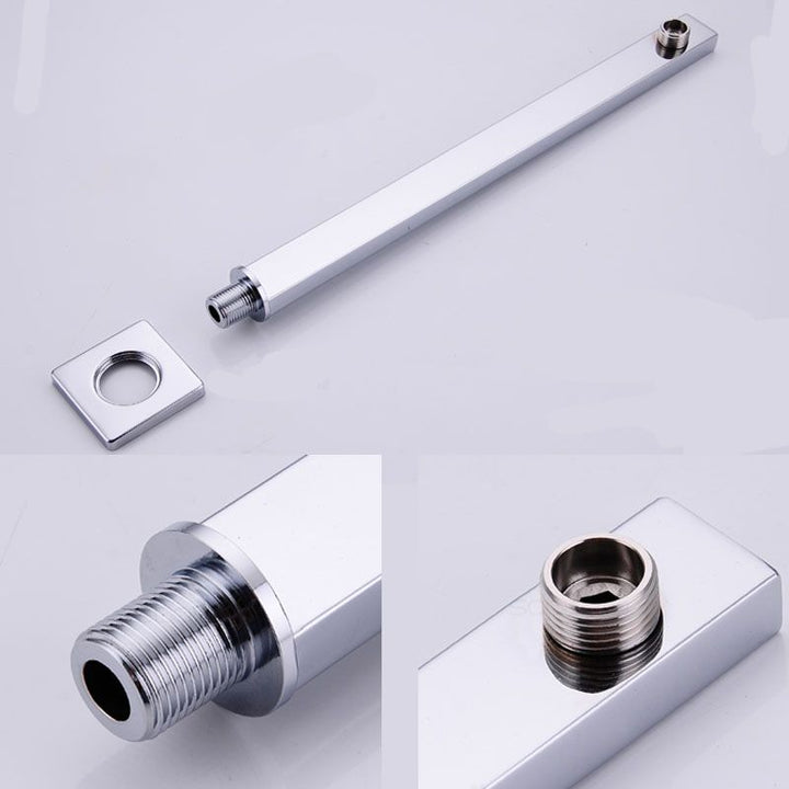 BowLift | Modern square fixed shower head with shower arm Wall-mounted shower head made of stainless steel