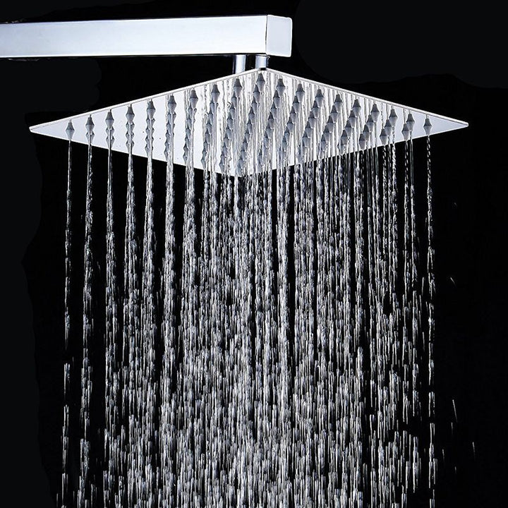 BowLift | Contemporary Shower Combo Fixed Shower Head Stainless Steel Wall Mount Square Shower Head