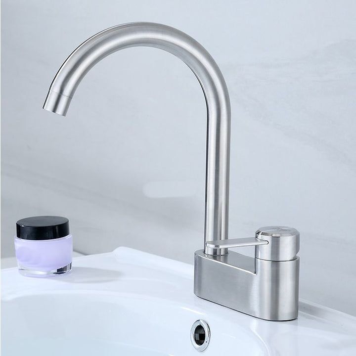 BowLift | Deck Mounted Center Freestanding Bathtub Filler Single Handle Freestanding Faucet