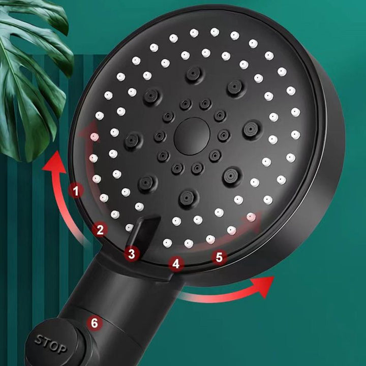BowLift | Round Handheld Shower Head Plastic Adjustable Spray Pattern Shower Head for Home