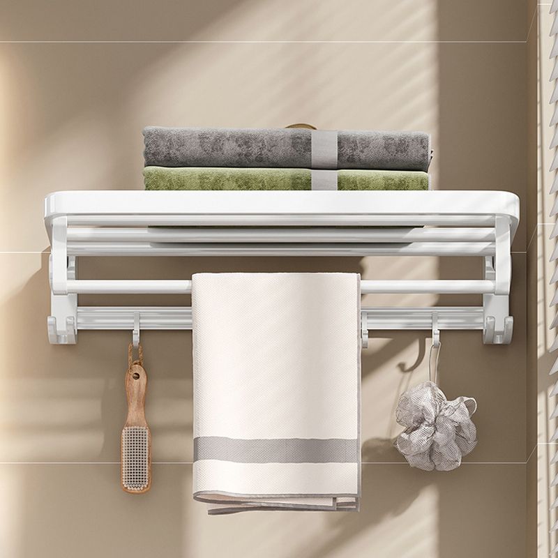 BowLift | White Bathroom Accessory Set Contemporary Aluminum Bathroom Accessory Kit with Towel Holder