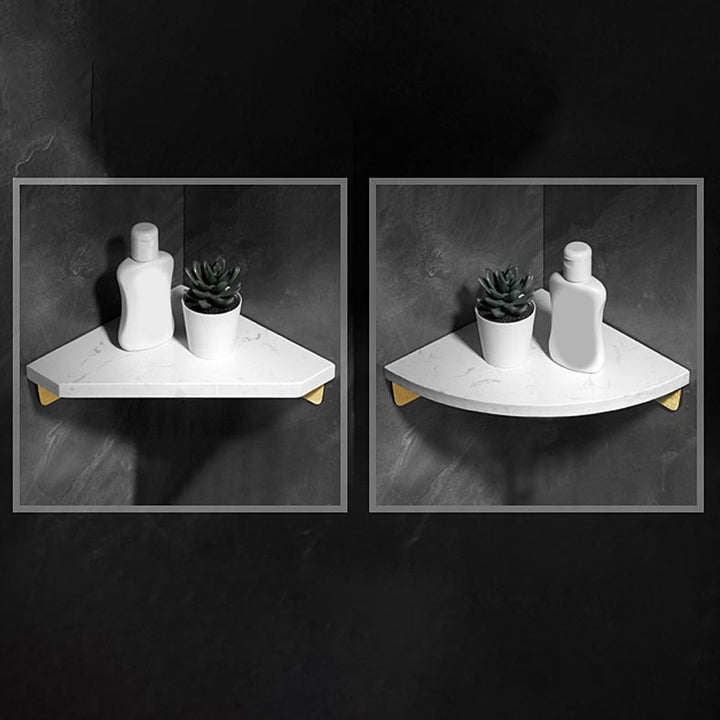 Aluminum Bathroom Corner Shelf with 31 × 21 cm Surface and 4 cm Height