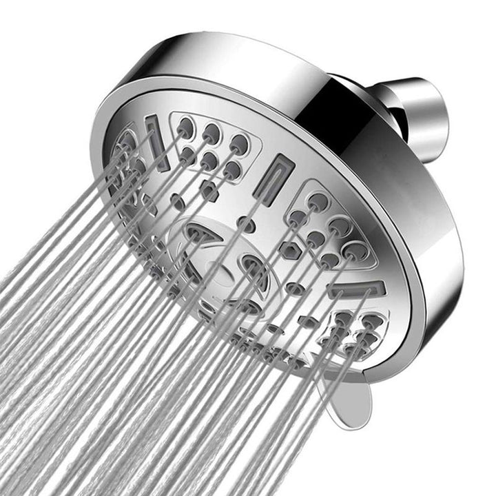 BowLift | Round Fixed Shower Head Adjustable Spray Pattern Wall Mounted Shower Head