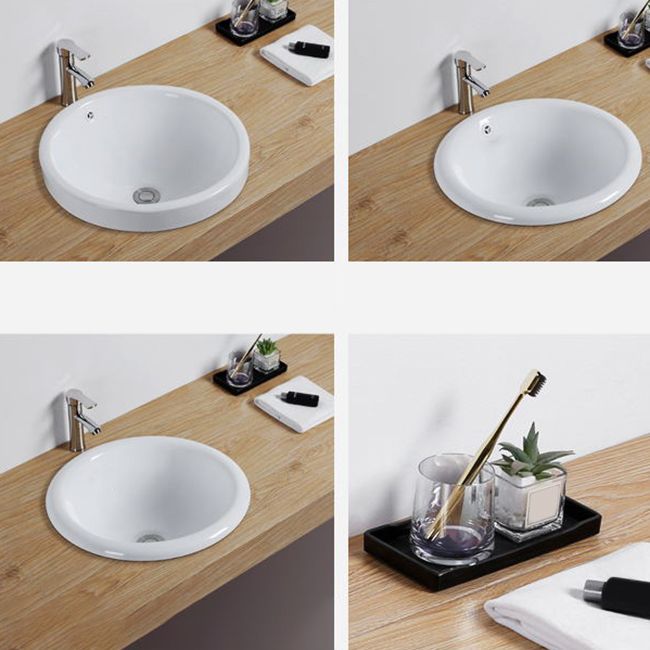 BowLift | Contemporary oval wash stand ceramic metal undercounter basin