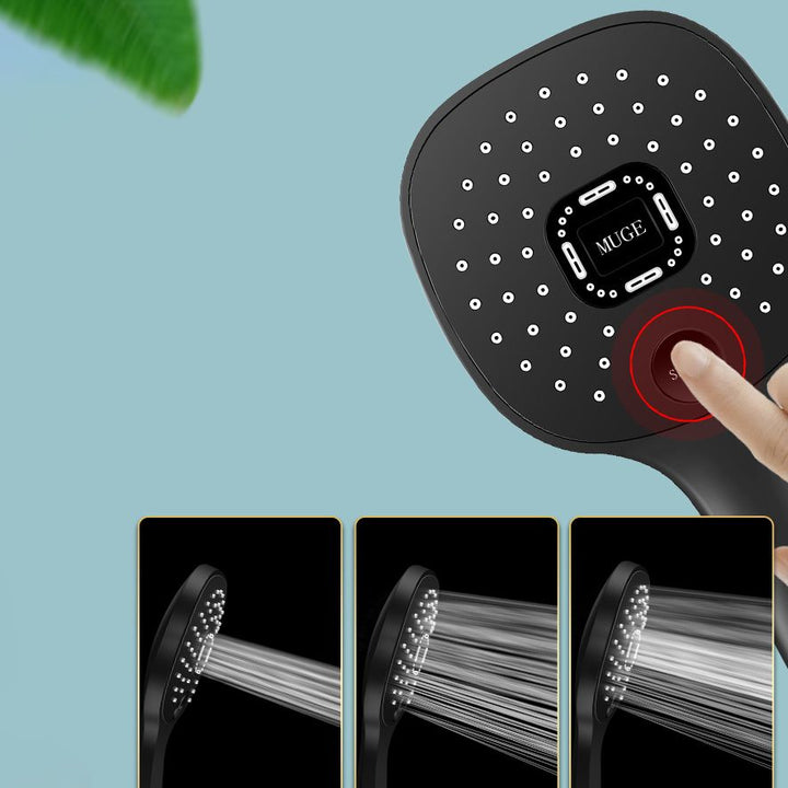 BowLift | Contemporary Handheld Supercharged Shower Head Square Metal Spray Head