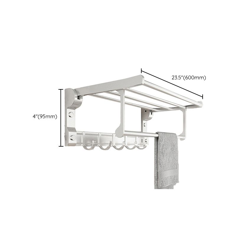 BowLift | Chrome/Black Classic Bathroom Accessory Set Modern Bath Shelf/Towel Bar & Paper Holder