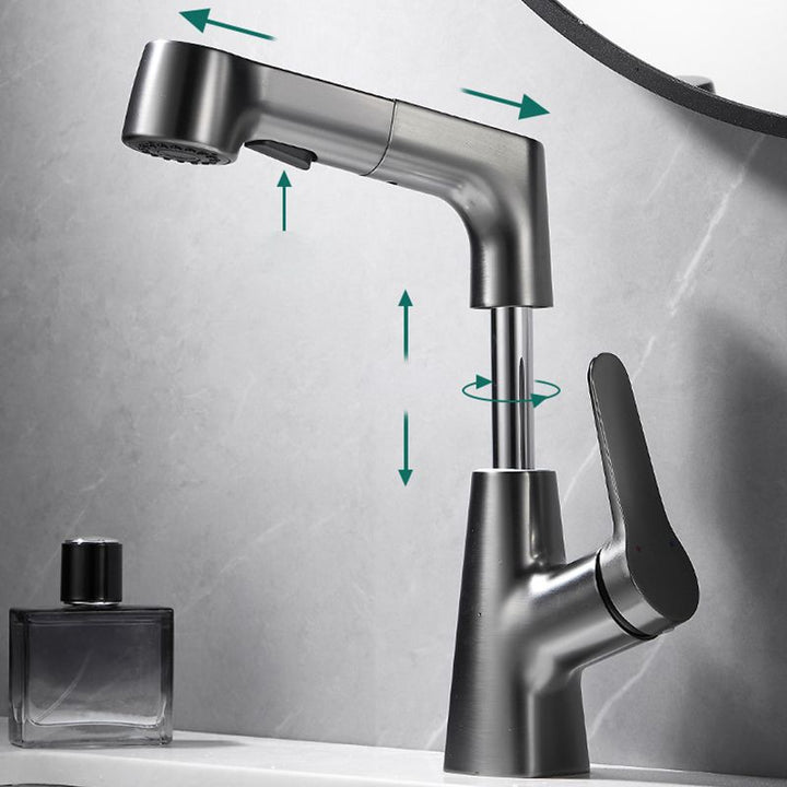 BowLift | Extendable Vessel Water Tap Modern Sink Faucet with a Lever Handle