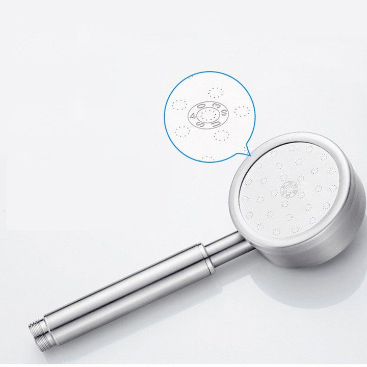 BowLift | Classic Shower Head Round Metal Handheld Shower Head in Silver