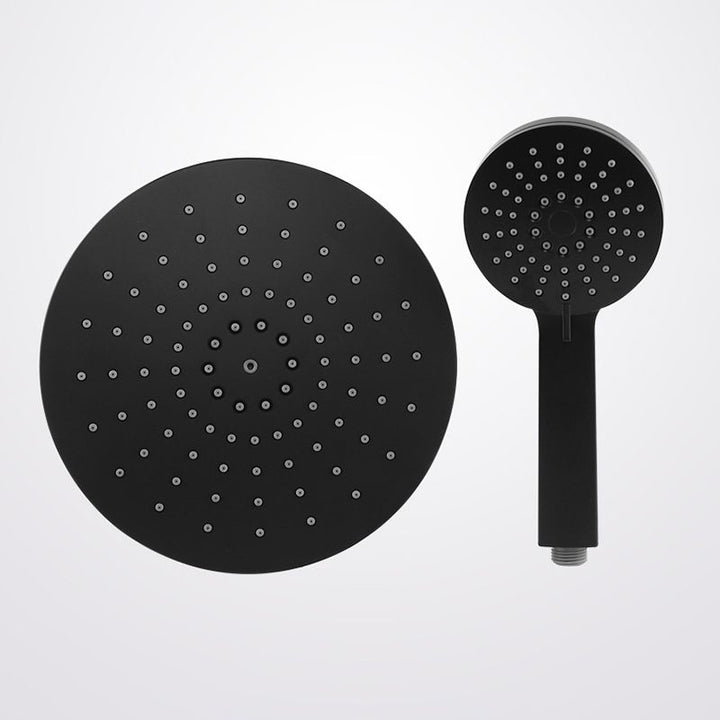 BowLift | Contemporary Black Round Showerhead Combo Rain Shower Hand Shower