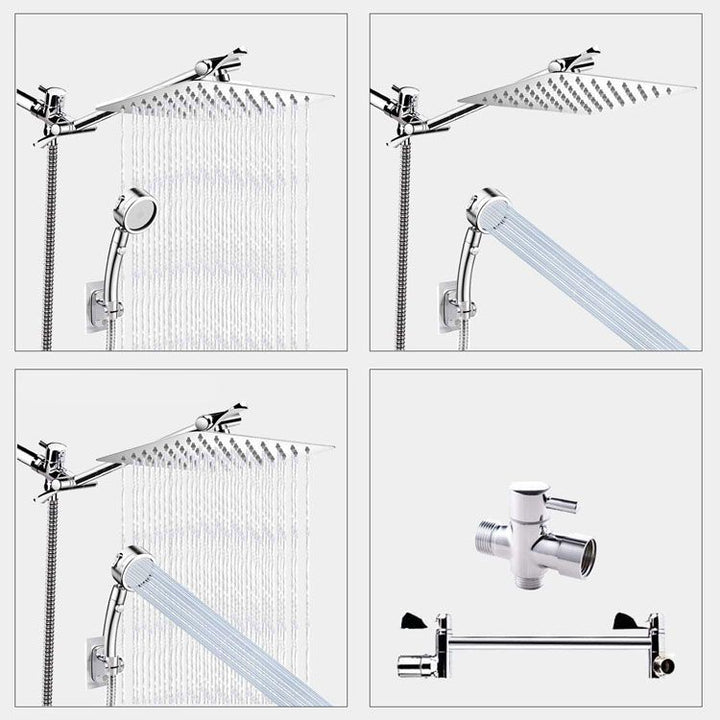 BowLift | Contemporary Double Handle Shower Head High Arc Shower Head Combination in Chrome