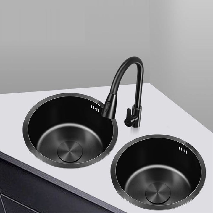 BowLift | Classic Round Wash Basin Stainless Steel Built-in Basin Non-slip Round Basin for the Kitchen