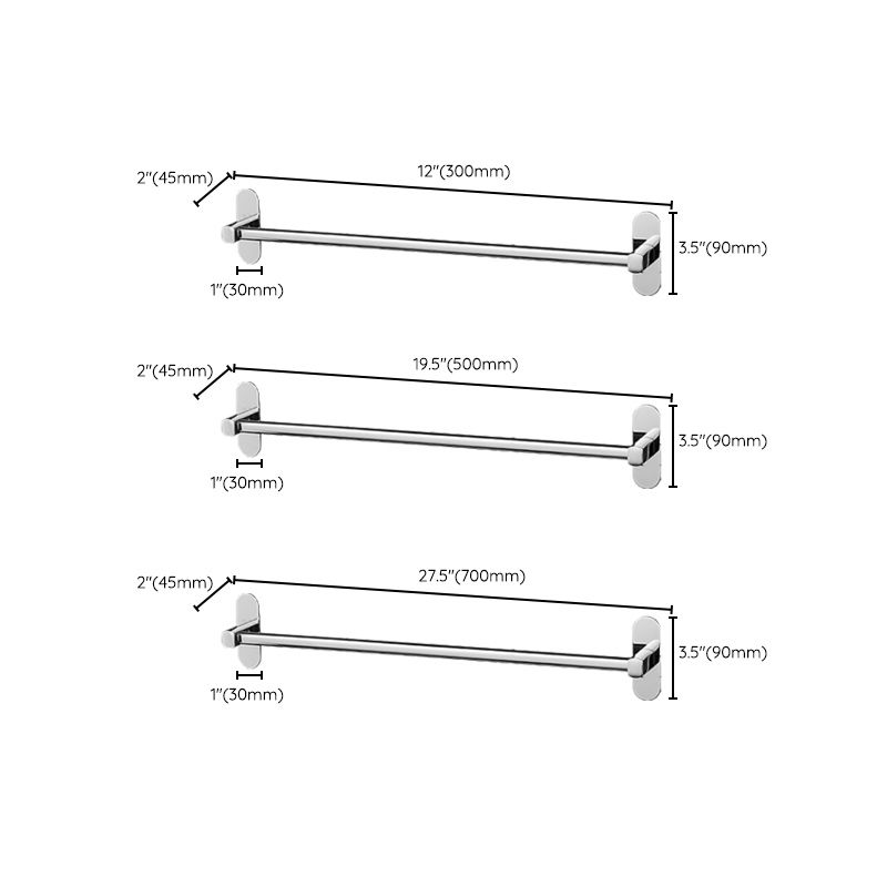 BowLift | 2-Piece Stainless Steel Slip Resistant Modern Chrome Bathroom Hardware Set