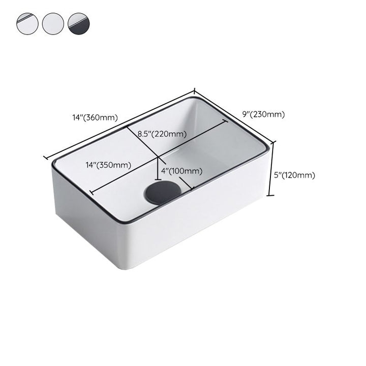 BowLift | Modern porcelain floor washbasin Rectangular washbasin for the bathroom